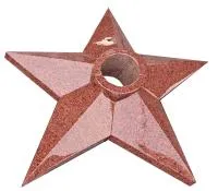 Звезда из красного гранита (517571) поставка комплект горелка ГВД 379 10 89 00 ПС вечный огонь ø 900 мм. монолит - составная  в Новомосковске