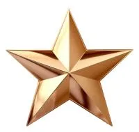 Бронзовая звезда накладка на памятник в Новомосковске (518475)