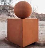 Шар — стальной куб кортен (518929) ∅ 500 мм. Новомосковск 