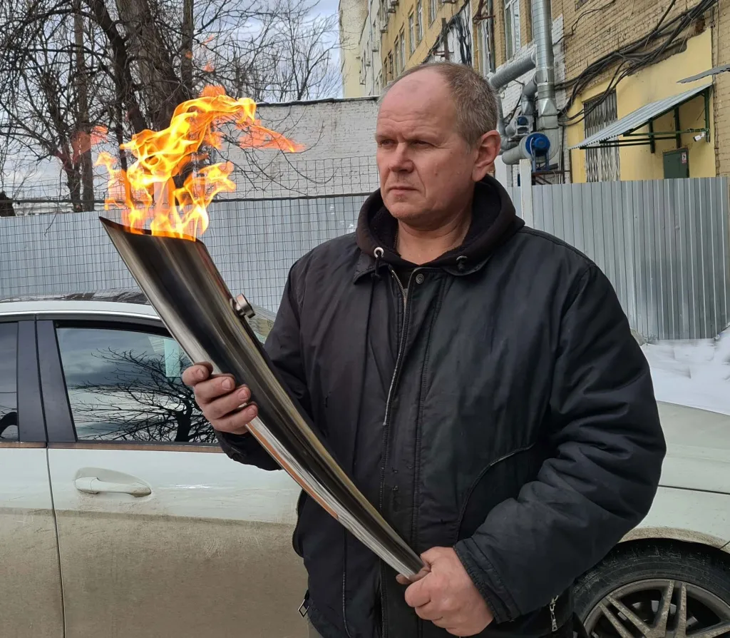 Факелы для эстафеты Олимпийского огня в Новомосковске